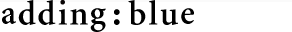 adding:blue